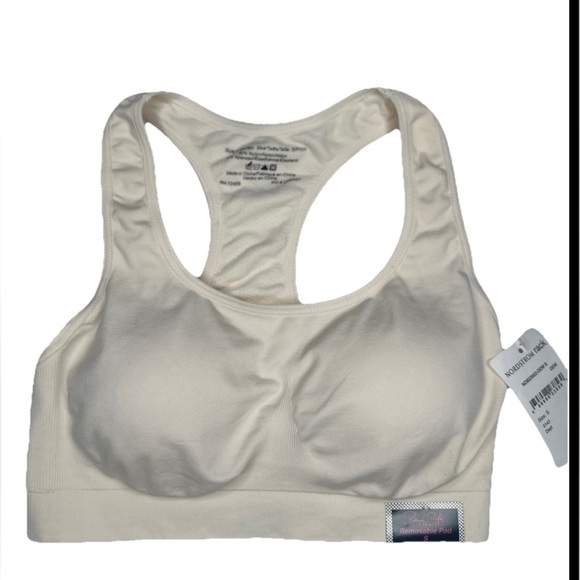 Racerback Sports Bra Removable Pad Size S Rene Rofe Nordstrom Rack Ivory/Cream - Picture 1 of 9